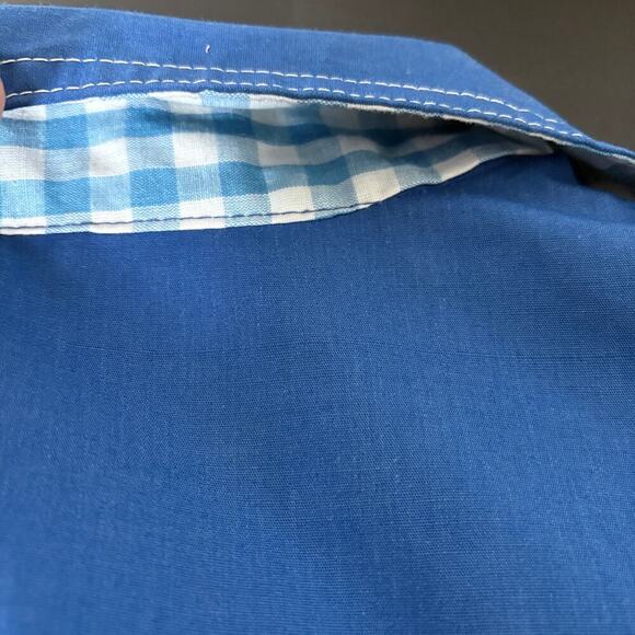 Leisure Jacket 70sVintage Activa Blue Sz 12 plaid contrast ( missing buttons) - Picture 8 of 14